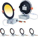 Cycevsun 6 Pack Black Recessed Lights Canless Inch Soffit Wafer Lighting. Fixed Price $66.47.