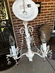 Portfolio 13-IN 3-LIGHT Antique White Crystal Chandelier. Fixed Price $114.00.