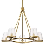 Nuvo Lighting 60/8258 Valentine 30"W Ring Chandelier - Brass. Fixed Price $821.99.