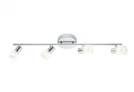 Eglo Salti Led Track 4L, Chrome Finish With Frosted & Clear Glass. Fixed Price $99.90.
