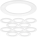 10 Pack Gloss White Goof Trim Ring For Recessed Can Lighting Down Light, Outer. Fixed Price $34.95.