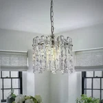 Modern 11" Handmade Ice Melt Glass Pendant Light For Kitchen & Dining Spaces. Fixed Price $109.95.