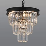 Weesalife Crystal Chandeliers For Dining Room D12" - 4 Lights, Black. Fixed Price $131.56.