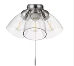 Hampton Bay Rockport Universal 3-LIGHT Brushed Nickel Ceiling Fan Led Kit. Fixed Price $34.99.