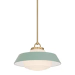Crystorama Lighting Group XAN-8006 Xander 16"W Pendant Vibrant Gold / Green. Fixed Price $448.00.
