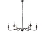 Hampton Hill Brighton Matte Black 6-LIGHT Farmhouse Metal Chandelier. Fixed Price $99.95.