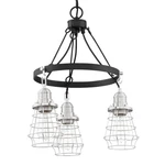 Craftmade 50623 Thatcher Light 18"W Chandelier - Flat Black / Brushed Polished. Fixed Price $76.05.