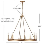 Safavieh Fauna 8LT 34" Chandelier, Reduced Price 2172738852 CHA4016B. Fixed Price $187.00.
