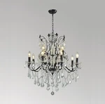 New 12 Lights Luxury Crystal Chandelier D:28"XH:28" Pendant With Clear. Fixed Price $369.00.