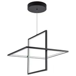 19" Rectangular Box Chandelier Pendant Cool Light Black Modern Geometry Hanging. Fixed Price $50.22.