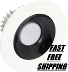 American Lighting 4" Black Multiplier White Trim Kit & Led 7.4 Watt Downlight. Fixed Price $24.97.