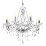 Elegant Crystal Glass Ceiling Pendant Lighting Fixture 8 Lights Chandelier. Fixed Price $83.99.