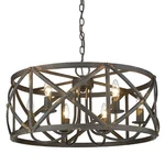 Golden Lighting Alcott Chandelier, Antique Black Iron 0890-6ABI. Fixed Price $479.99.
