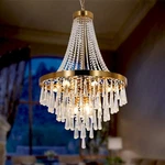24" Gold Luxury K9 Crystal Chandeliers Raindrop Pendant Lamps Ceiling Lighting. Fixed Price $269.82.