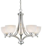 Minka LAVERY-1425-84-PARADOX Chandelier Light Trans Style Brushed Nickel. Fixed Price $233.99.