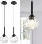 Jhlbyl 2 Pack Glass Pendant Fixtures, 6'' Kitchen Lights. Fixed Price $96.30.