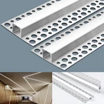 Pack Led Channel Plaster-in 6.6FT/2M Trimless Recessed Drywall Aluminum Cha.... Fixed Price $143.83.