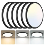 Libtit 13 Inch Black Flush Mount Ceiling LIGHT,6 Pack 3200LM 28W Ultra-slim L.... Fixed Price $119.84.