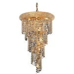 Crystal Chandelier Foyer Gold Spiral Dining Room Kitchen Island 8 Light Fixture. Fixed Price $976.98.