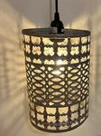 Ikea -hanging Pendant Light -brushed Metal -beautiful Cut Reflections!. Fixed Price $47.99.