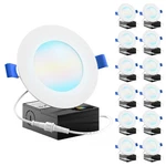 Sunco 12 Pack 5CCT 4 Inch Ultra Thin Led Recessed Ceiling Lights Slim, 800 Lu.... Fixed Price $96.73.