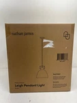 Nathan James Leigh 1-LIGHT Antiqued Brass Shaded Pendant. Fixed Price $74.99.