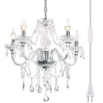 Papaya Plug-in Crystal Hanging Pendant Lights Acrylic CLEAR-L-5. Fixed Price $120.03.
