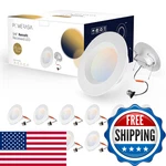 Powerasia 12 Pack 6 Inch 5CCT Dimmable Led Recessed Lights Metal Retrofit. Fixed Price $108.31.