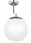 Sea Gull Hanging Globe Integrated Led 12" Satin Aluminum Pendant, 602291S-04. Fixed Price $89.97.