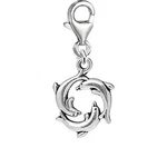 Round Sea Dolphin Clip On Pendant Charm For Bracelet Necklace. Fixed Price $9.99.