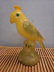 Vintage Mid Century Tropical Yellow Green Parrot Candle. Fixed Price $29.99.