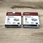 (2) Nora Lighting Nmpka-rec Recessed Mount Housing For Led Puck White. Fixed Price $20.00.