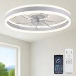 Fszdorj 23.6'' Ceiling With Light, Upgraded Low Profile Fan, Flush Mount .... Fixed Price $155.43.
