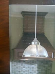 Nib Nice 1-LITE 13" Ceiling Pendant Light W/ Ribbed Glass (satin Nickel Fini. Fixed Price $89.95.