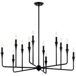 Alvaro 12 Light CHANDELIER-20 Inches Tall 39.75 Wide-black Finish. Fixed Price $809.99.