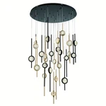 Mixed Black Brass Led Chandelier From The Barletta Collection. Fixed Price $10360.00.