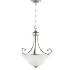 Quorum 8154-3-64 Bryant 18" 3-LIGHT Faux Alabaster Glass Pendant In Classic. Fixed Price $170.00.