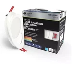 Commercial Electric 4 In. Slim Led Color Changing Directional Light Recessed. Fixed Price $11.39.