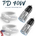 2X Pd 40W Fast Car Charger Dual Usb Type Adapter Cord For Iphone 16 15 Pro Max. Fixed Price $13.17.