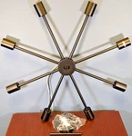 Trendy Lighting 8-LIGHT Sputnik Style Black Ceiling Chandelier 24"W E26. Fixed Price $17.00.