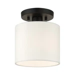 Livex Lighting 41094 Meridian 7"W Semi-flush Drum Ceiling Fixture Black. Fixed Price $79.96.