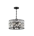 Home Decorators Collection Kristella 4-LIGHT Black Crystal Chandelier. Fixed Price $134.50.