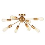 Vinluz 8-LIGHT Sputnik Chandelier Brushed Brass Semi Flush Mount Ceiling. Fixed Price $129.99.