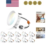 Sunco 10 Pack 4 Inch Led Recessed Lights, Retrofit Can Lighting, 660 Lm, 11W .... Fixed Price $121.99.