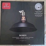 Globe Electric 1-LIGHT Pendant Satin Black. Fixed Price $39.99.