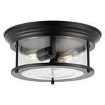 Lauren 13.25-INCH 2-LIGHT Metal/glass Led Flush Mount, Black. Fixed Price $44.51.