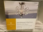 Portfolio Indoor Semi Flush Ceiling Fixture Brushed Nickel Light 12.5X12.5.X12.. Fixed Price $99.95.