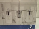 Progress Lighting Morehouse 3 -light Brushed Nickel Seeded Glass Chandelier. Fixed Price $22.22.