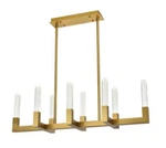 Chandelier Led Satin Gold Modern Kitchen Island Dining Room Light Fixture 42". Fixed Price $753.49.