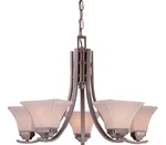 Minka Lavery 1815-84 Agilis, 5-LIGHT Chandelier, 500 Total Watts, Brushed Nickel. Fixed Price $257.44.